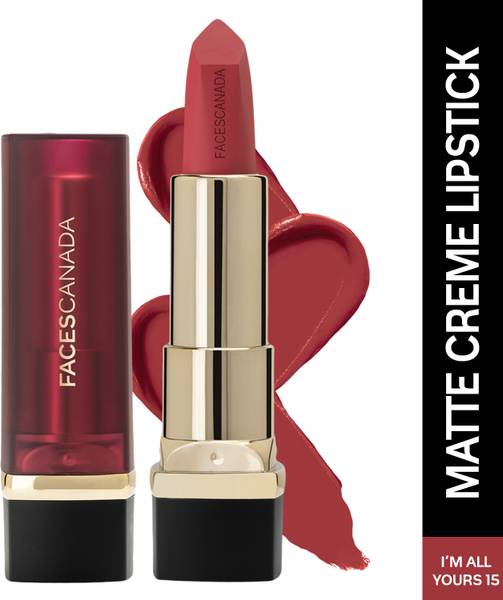 FACES CANADA Matte Creme Lipstick | Long Stay | Intense Color | One Stroke Application
