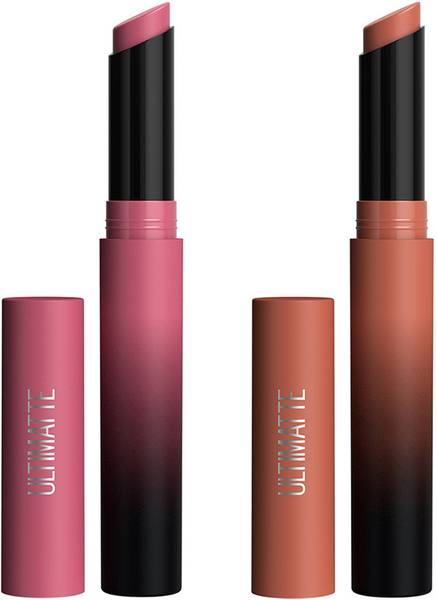 MAYBELLINE NEW YORK Color Sensational Ultimatte Lipstic Duo Kit - Shade More Taupe & More Mauve