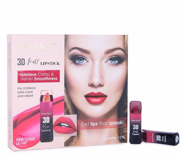 Seven Seas 3D Matte Lipstick 12 Shades Set Mix Shade