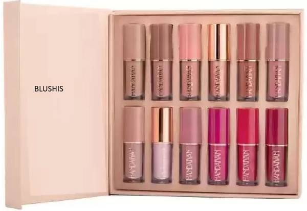 BLUSHIS HANDAIYAN Lipstick Set of 12 Matte Velvet Mini Liquid Lipstick Set for Women