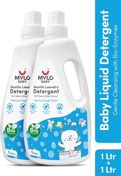 MYLO Baby Gentle Laundry| Chemicals & Fragrance Free | pH Balanced Liquid Detergent