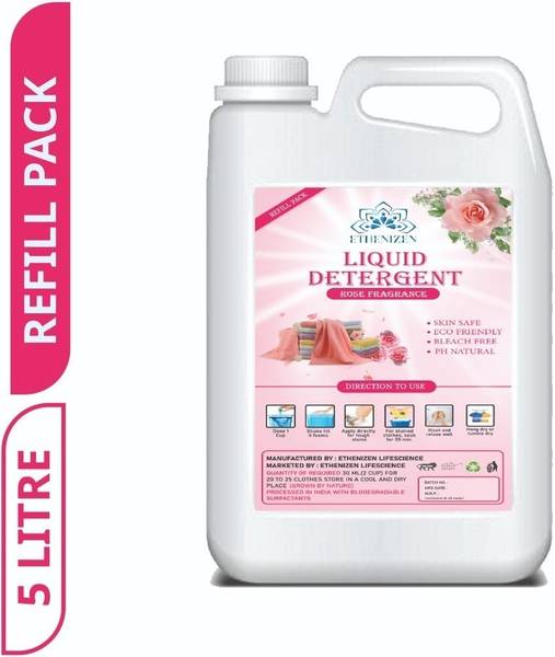 Ethenizen Liquid Detergent All Type Of Washing Machine Lily Liquid Detergent (5000 ml) Lavender Liquid Detergent