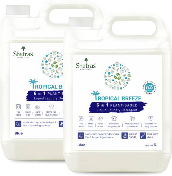 Shatras Washing machine liquid detergent Blue combo 10L Multi-Fragrance Liquid Detergent Aqua Liquid Detergent