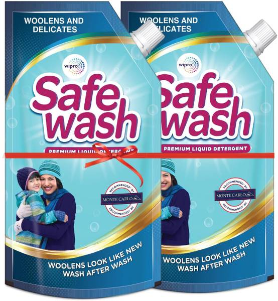 SafeWash Safe wash Premium Liquid Detergent with Active Fabric 2L (Pack of 2 Pouch) Multi-Fragrance Liquid Detergent