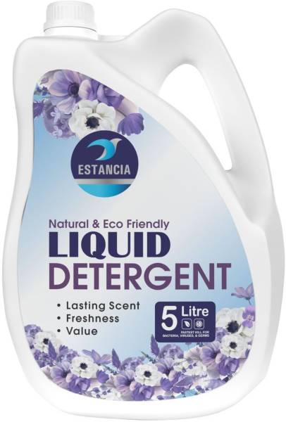 Estancia Super Wash Liquid Detergent 5 Liter, Laundry Liquid for Fabric Care BLUE. Multi-Fragrance Liquid Detergent