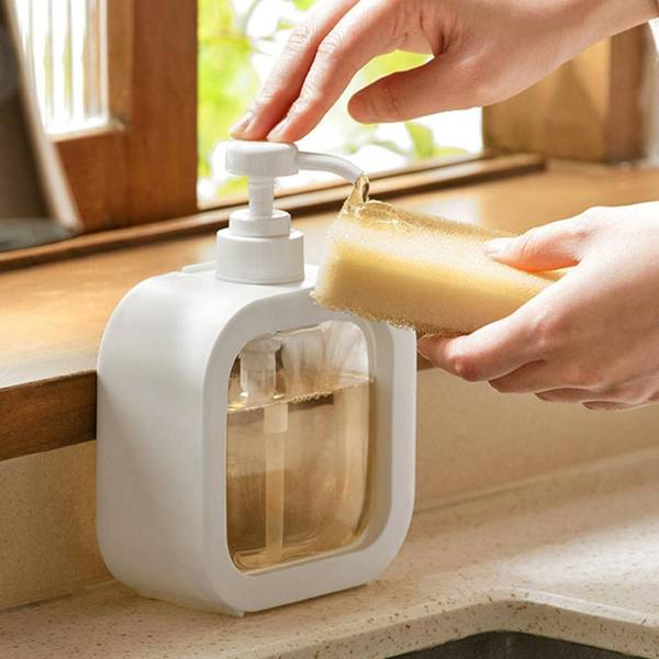 M Y SQUARE LIQUID DISPENSER 500 ml Liquid, Soap, Gel, Foam, Conditioner, Sanitizer Stand Dispenser