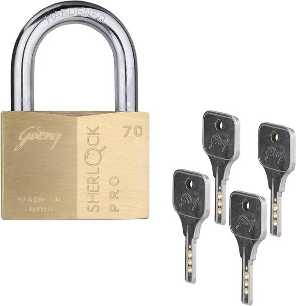 Godrej Locks Sherlock Pro Padlock - 70mm with 4 keys Lock