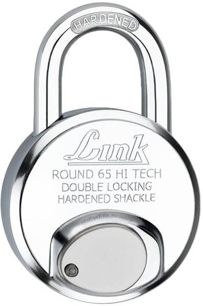 Link Hi-Tech 65mm Round Lock|Stainless Body|Hardened Shackle|Hi-tech Keys Padlock