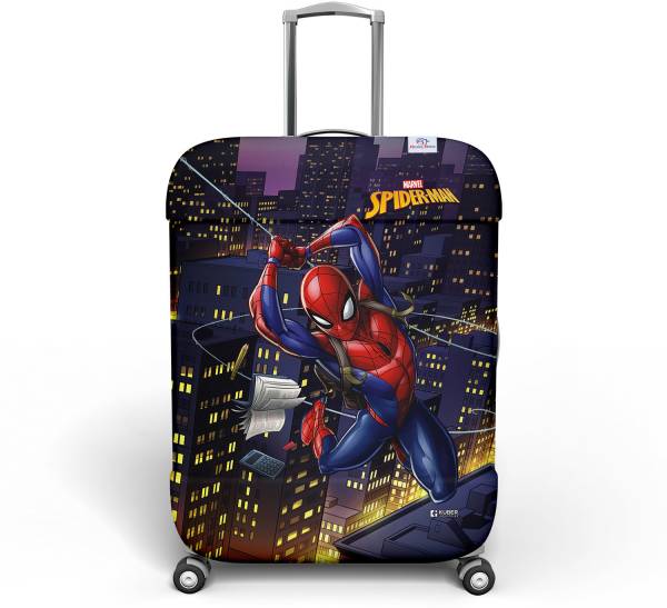 Heart Home Luggage Cover Marvel Spiderman Polyester Luggage Cover|26-30 Inch|Large|Multicolor Luggage Cover