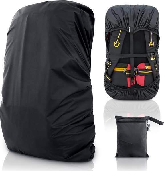MUTMAIN Waterproof sp. trekking Backpack Cover for Rain & Dust 55L to 80L Waterproof trekking Bag Cover (BLACK) Luggage Cover