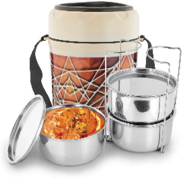 Trueware Trendy 3 Insulated Lunch Box 300ml x 3 3 Containers Lunch Box