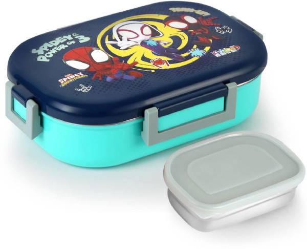 cello Apollo Web Warriors Blue Insulated Kids Lunch Box with veg box 3d touch n feel 2 Containers Lunch Box