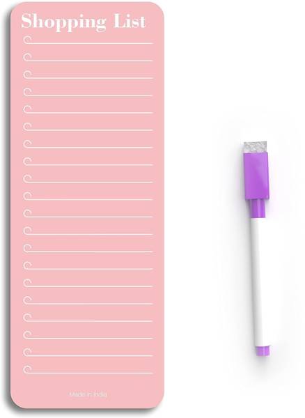 CW Crafts World Fridge Magnet Notepad With Marker Pink Guava Acrylic Fridge Magnet Pack of 1