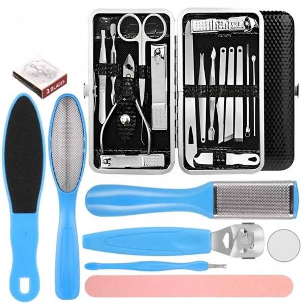 mkldsrh 24 pc professional manicure set pedicure tools stainless steel for foot spa kit