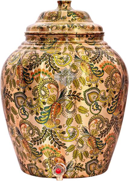 IndianArtVilla 10 L Copper Water Jug