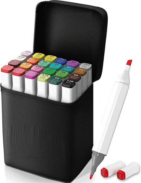 Corslet 24 Pcs Colors Dual Tip Art Markers Coloring Alcohol Based Markers Colored Pens
