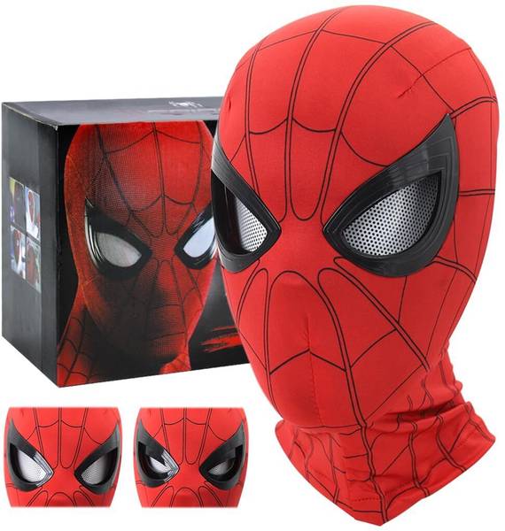 WATER FOUNTAIN 3D Superhero Mask with Blinking Eyes Jaw Motion Headgear for Cosplay Adults Kids Party Mask