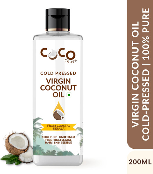 COCO CRUSH 100% Pure Cold Pressed Virgin Coconut Oil | Natural Care for Hair, Skin & Baby