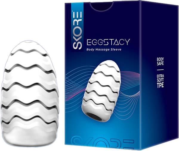 SKORE Eggstacy Personal Massager Sleeve For Him | Soft & Strechy | Waterproof Massager