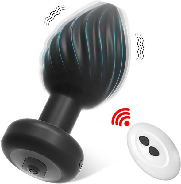 purvish 10 frequency Wawe Silicon Vibrating Body Massager Plug for Ultimate Relaxation with, Remote Controlled water resistance (SIZE-M) Rechargeable ...