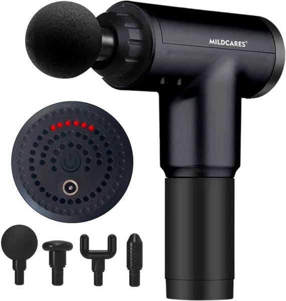 Mildcares KH-320 Full Body Massager Gun for Pain Relief | Deep Tissue Therapy | 6-Speed Settings, 4 Heads, Rechargeable Silent Motor  Electric Massage...