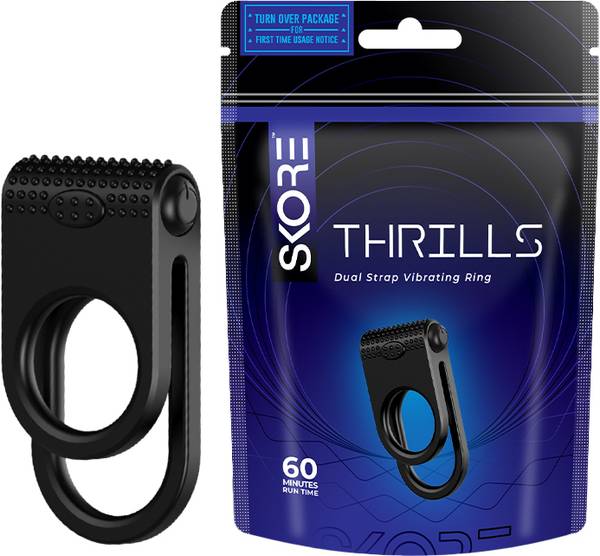 SKORE Thrill Dual Strap Vibrating Ring | 60min Run Time | Waterproof | For Him Massager