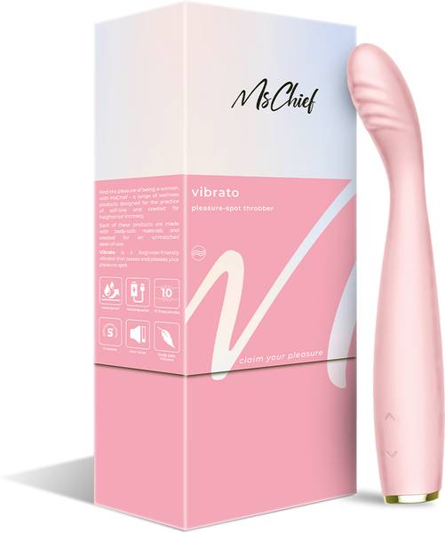Mschief Vibrato Pleasure Spot Throber Vibrator | 5 Speeds & 10 Frequencies | Waterproof Massager