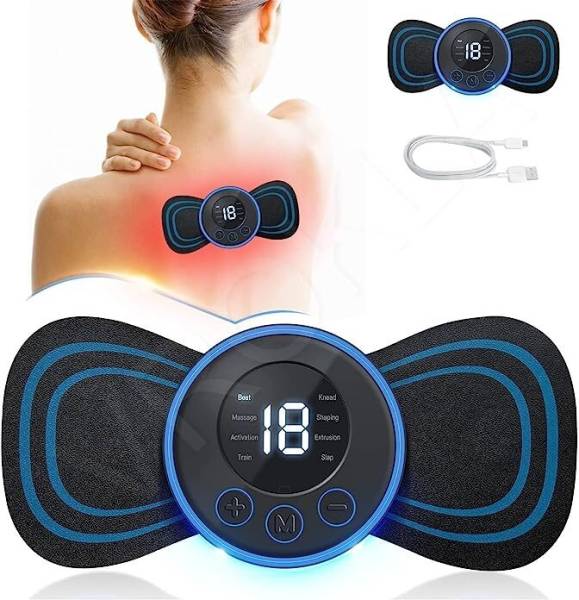 WebMedia Butterfly Pain Relief Wireless Full Body Shoulder Leg Neck Back Cervical -EMS Electrical Rechargeable Mini Massager
