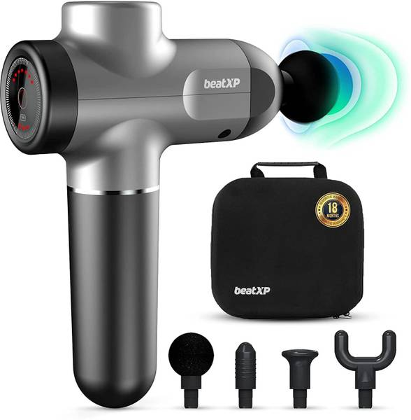 beatXP Flash Deep Tissue Brushless Electric Massage Gun Machine for Body Pain Relief Percussion Massager