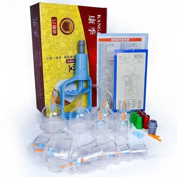 ACUPRESSUREMART HIJAMA VACUUM CUPPING THERAPY SET OF 12 Biomagnetic Chinese Cupping Therapy Acupuncture Cupping for Cellulite Cupping Massager