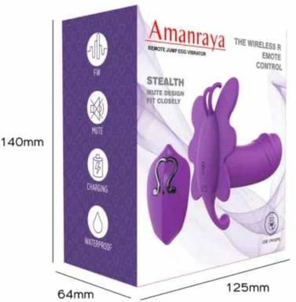 VISHMART 0033 Amanraya remote jump vibrator The wireless remote control, stealth mute design fit closely usb charging Massager