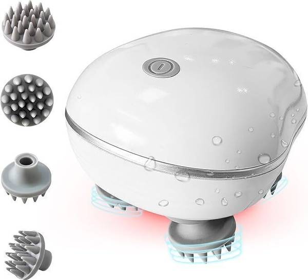 BELENZO Revive Electric Handheld Scalp & Head Massager for Hair Growth 96 Silicon Kneading Points with Detachable Heads head massager Massager