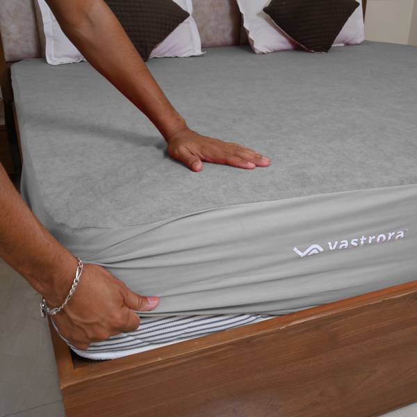 Vastrora Fitted Double Size Breathable, Stretchable, Waterproof Mattress Cover