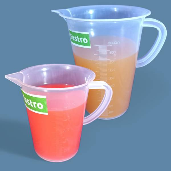 fastro Plastic Measuring Jug 2000ml & 500ml Cup Combo Pack Jar Measuring Cup Set