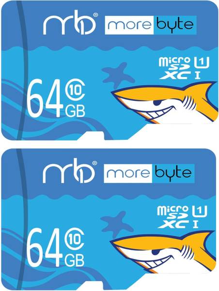 MOREBYTE 64 GB MicroSD Card Class 10 90 MB/s Memory Card Black Series 64 GB MicroSD Card Class 10 100 MB/s Memory Card Compatible with Mobile