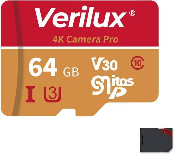 Verilux Memory Card Universal Micro SD Card 64GB SD Card 64GB Compatible pro 64 GB MicroSD Card Class 10 90 MB/s Memory Card Compatible with Mobile
