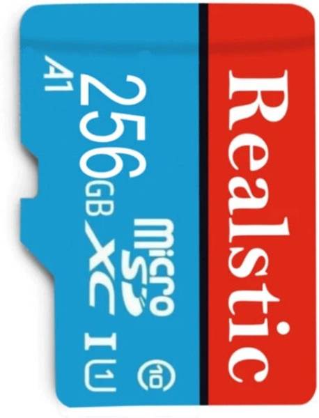 Realstic 256GB-Rl-mmc-048D Ultra 256 GB MicroSDXC Class 10 130 MB/s Memory Card Compatible with Camera, Camera, Gaming Console, Mobile, Tablet