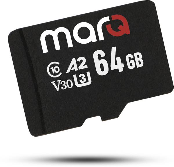 MarQ by Flipkart MQMC_64_UVC A2 64 GB MicroSDXC Class 10 70 MB/s Memory Card Compatible with Mobile, Tablet