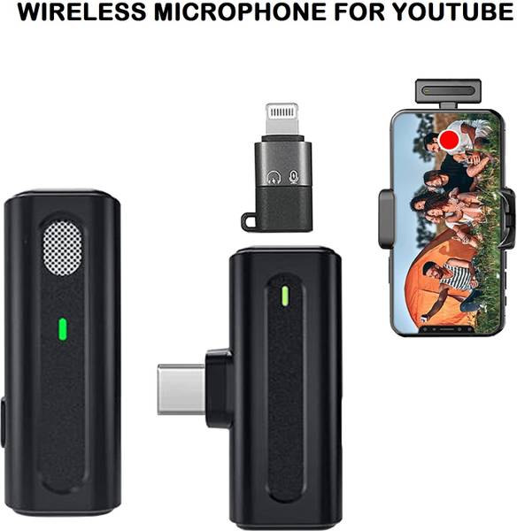 MOBIZAC Professional Collar Mic for Youtubers Vloggers Wireless Microphone for Recording Live Video Making Voice Recording Reels Podcast ASMR Intervie...