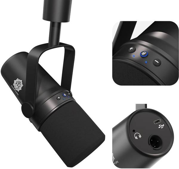 Digimore D-490 Dynamic Podcast Microphone | USB & XLR Outputs | 24-Bit/192kHz Recording Microphone