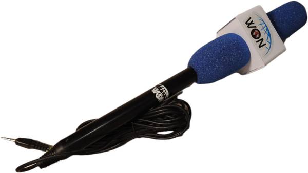 WON Short Gun reporter news TVYoutuber journalist mic with mic flag mobile supported Microphone