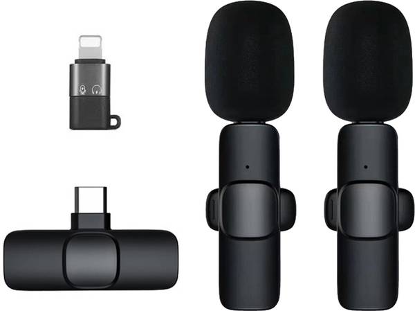 MOOZMOB K9 Mic for Video Recording Vlog Mic for Type C Mobile Wireless Collar Youtube Microphone