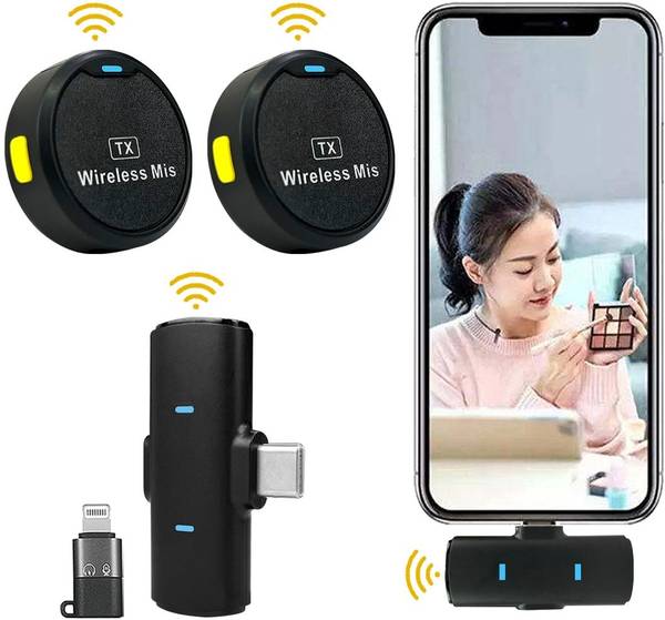 Kay-Joy Round Shape Magnetic Wireless Collar Mic YOUTB Vlogging Microphone Microphone