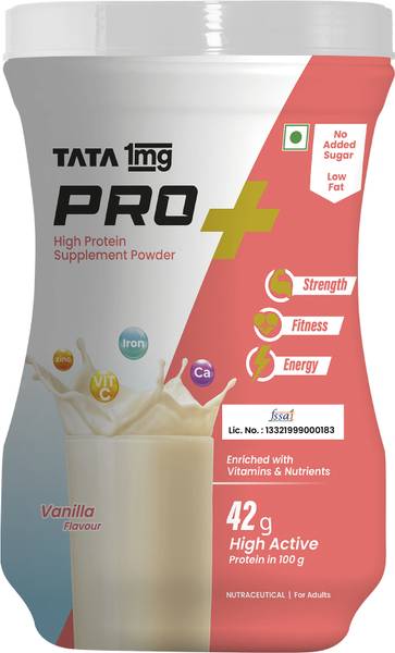 TATA 1mg Pro+ Soy Protein Supplement Powder- High Protein for Muscle & Bone Strength