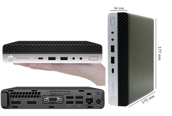 HP refurbished EliteDesk 800 G3 Desktop Mini USDT Intel Quad Core i5-6th - Windows 11, intel, 6500TE, 530 MB Graphics Card, 16 GB DDR-4 RAM | 2600 MHz...