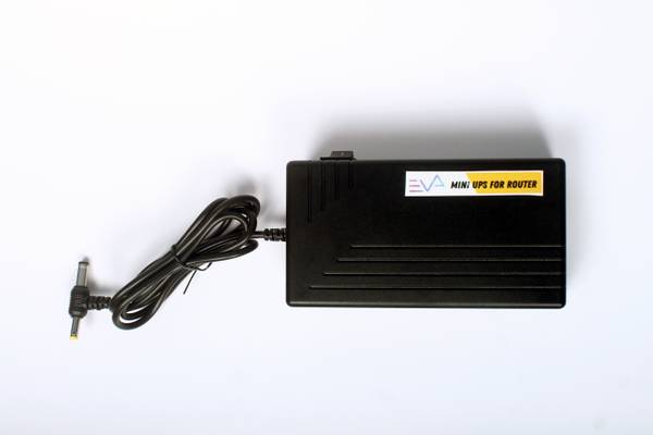 eva electronics Mini UPS for 12V WiFi Router | All 12V (0.5A- 3A) Wifi Router Power Backup for Router