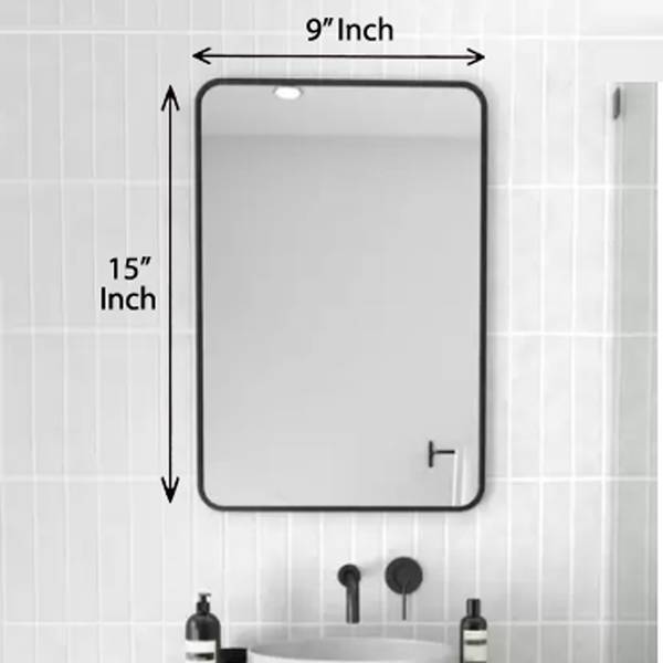 RannS Size 9" Inch x 15" Inch Simple Rectangular Mirror Bathroom Mirror
