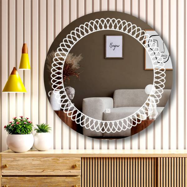 KRELIX Round shape LED Light Decorative Interior 24 X 24 Inch Bathroom Mirror