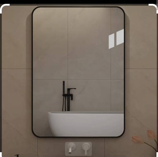 satish 12" x 18" Inch Rectangular Mirror-09 Bathroom Mirror