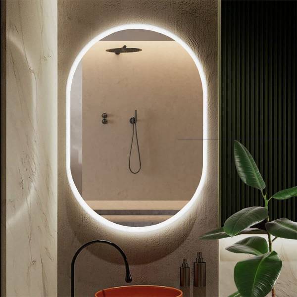 Khushi Decors Led Mirror with Light Bathroom Wall Decor Makeup Room 12x18 Inch LT17 Bathroom Mirror